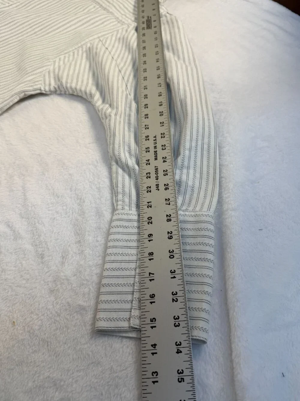 Banana Republic Shirt Women's Samll Tall Striped Puff Sleeve Stand Collar Button